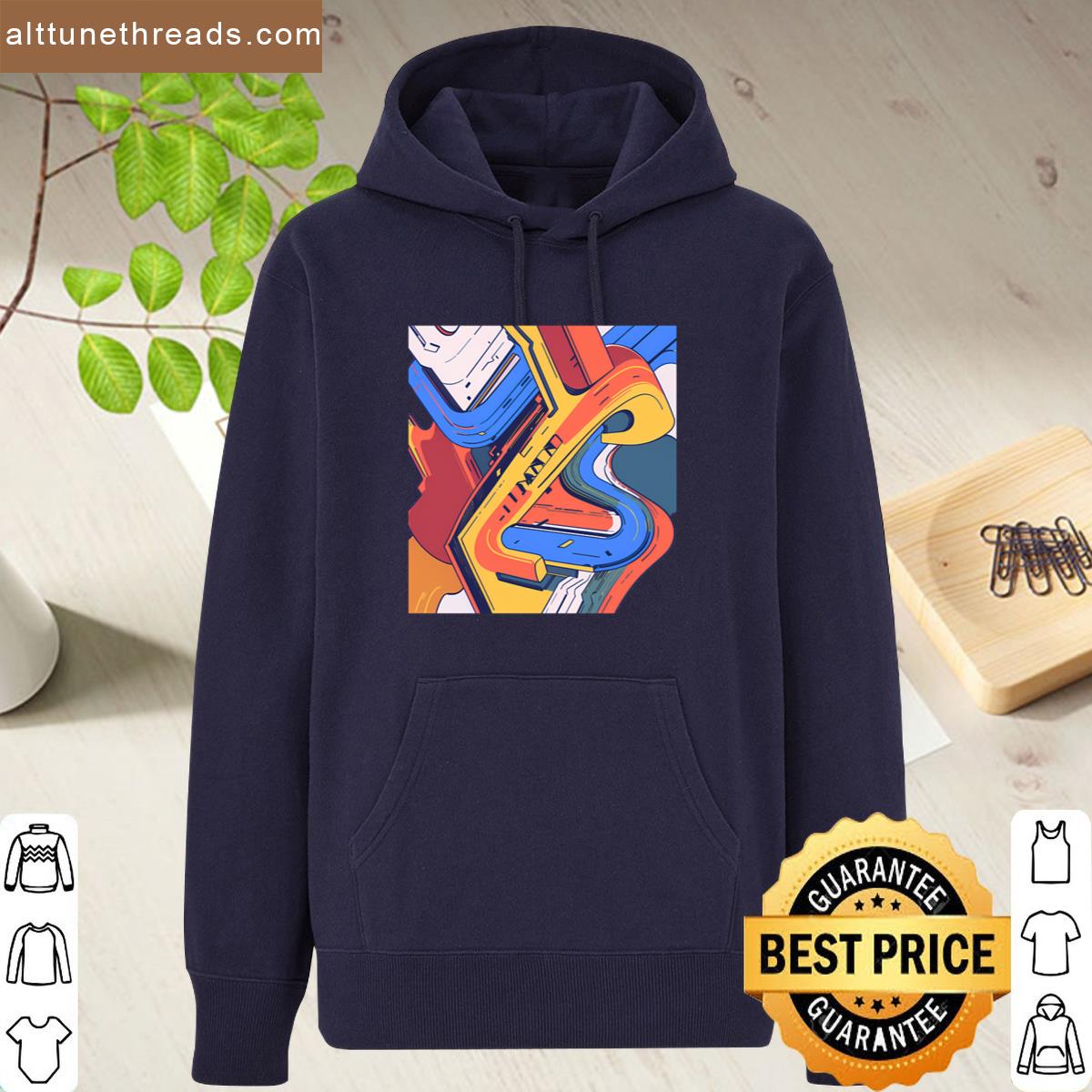 Anime Cartoon Abstract Geometries Celebrating Dynamic Visual Forms Oversized Shirt