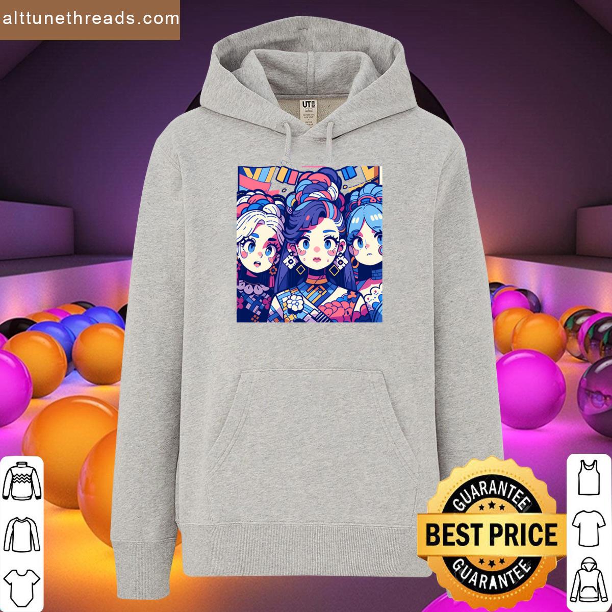 Anime Girls Animated Vibrant Characters Celebration Style Diversity Shirt