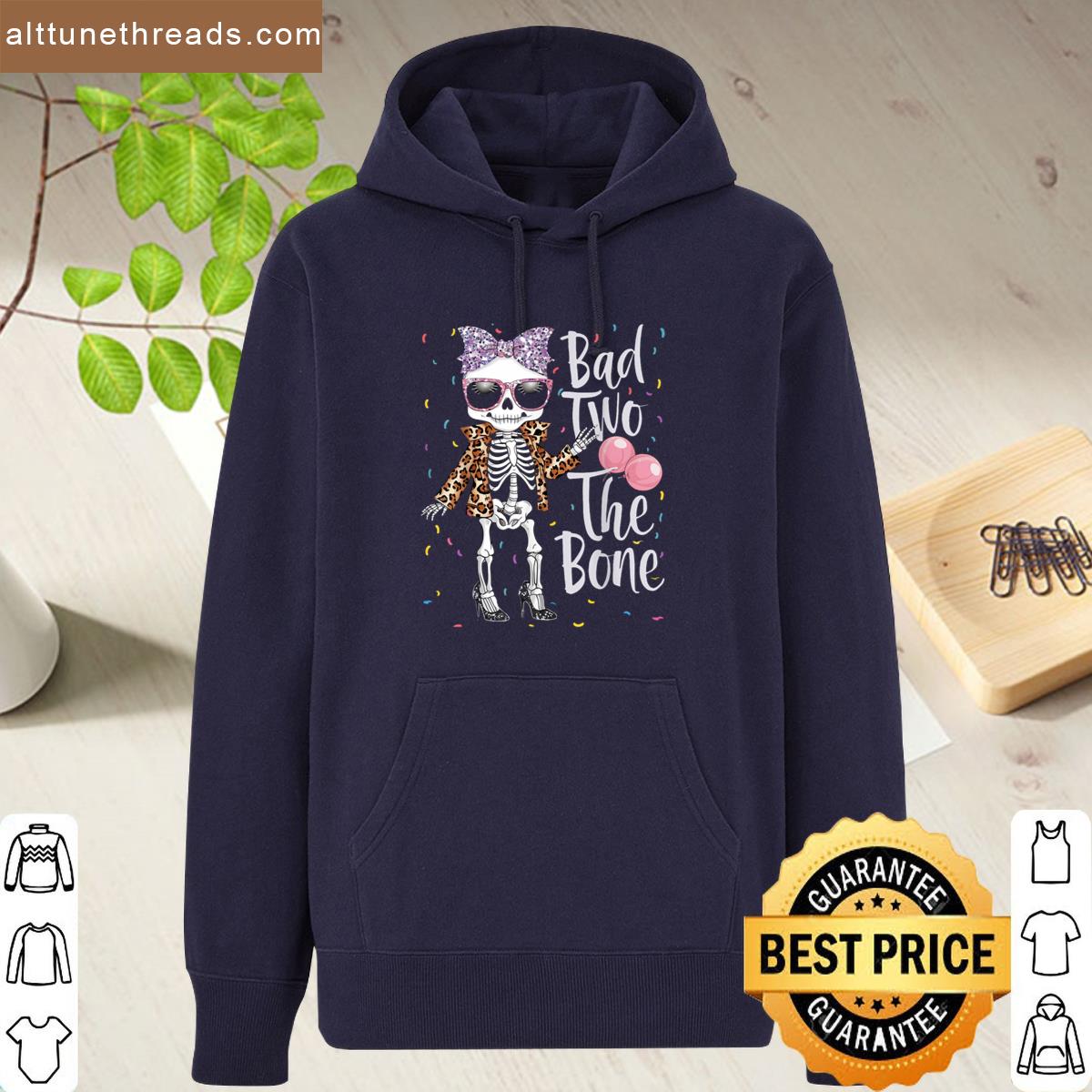 Bad Two The Bone Halloween Birthday 2nd Birthday Girl Shirt