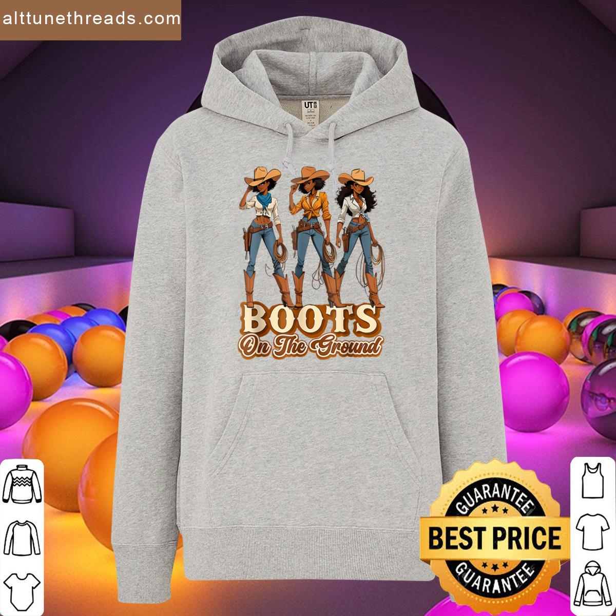 Boots On The Ground Boot Cowboy Western Cowgirl Men Women Shirt