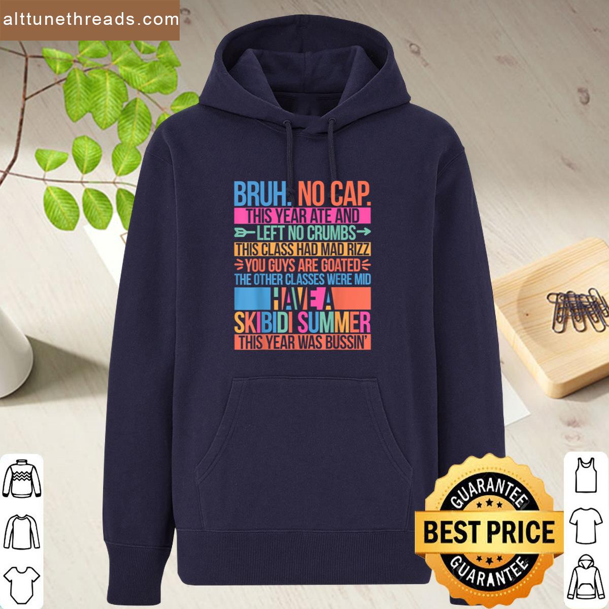 Bruh This Year Ate No Cap Funny Last Day Of School Kids Boy Shirt