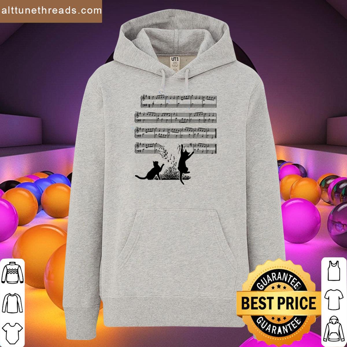 Cats And Music Sheet Shirt