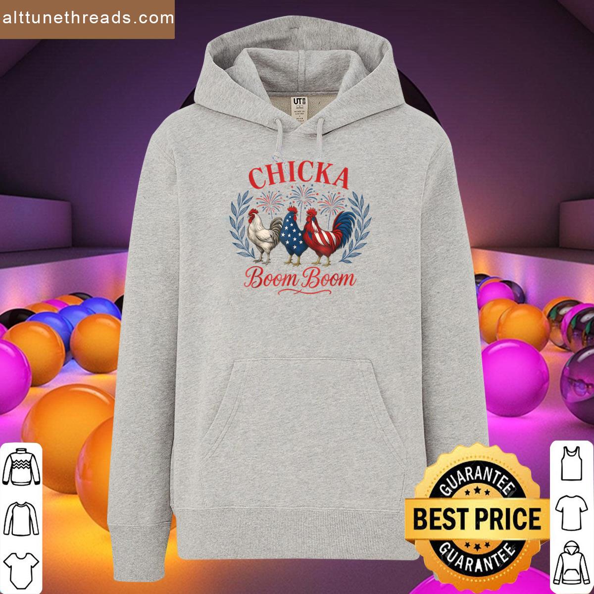 Chicka Boom Boom Funny Patriotic Chicken 4th Of July Usa Shirt