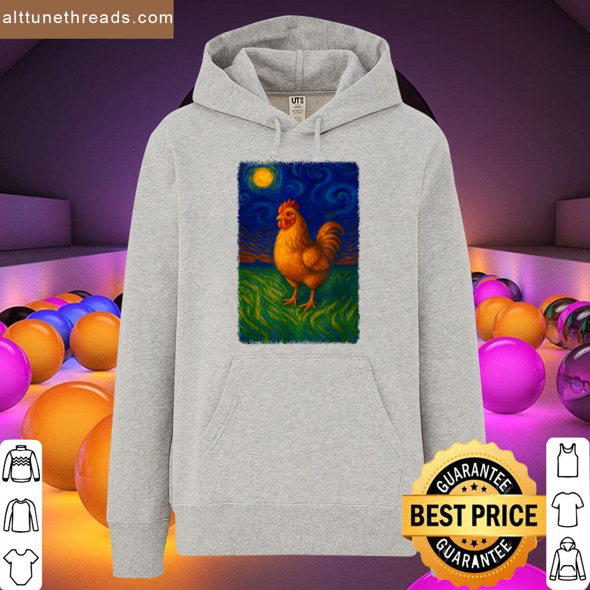 Chicken Starry Night Colorful Art For Men Women Kids Shirt