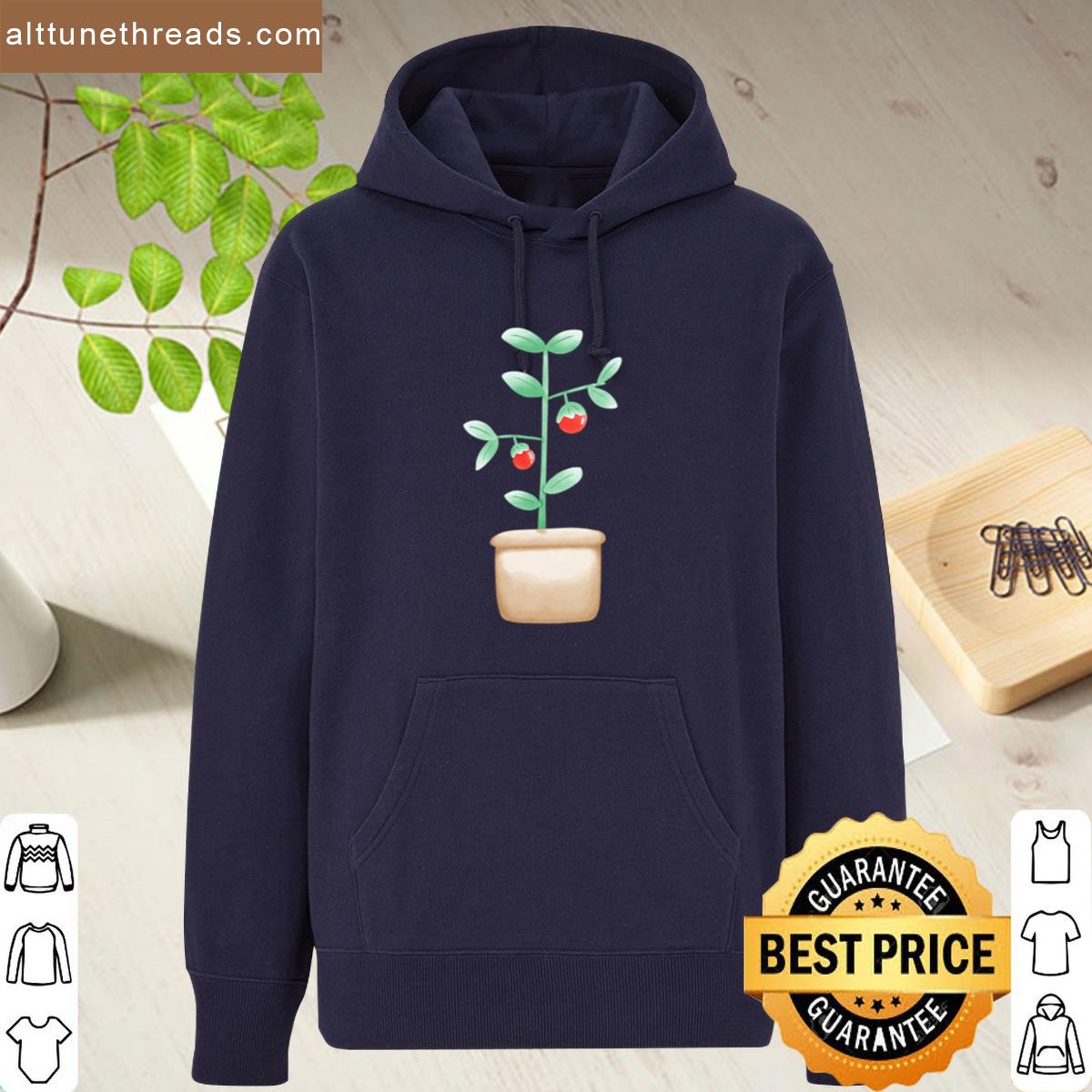 Cute Kawaii Tomato Plant In Pot – Adorable Garden Plant Cartoon Shirt