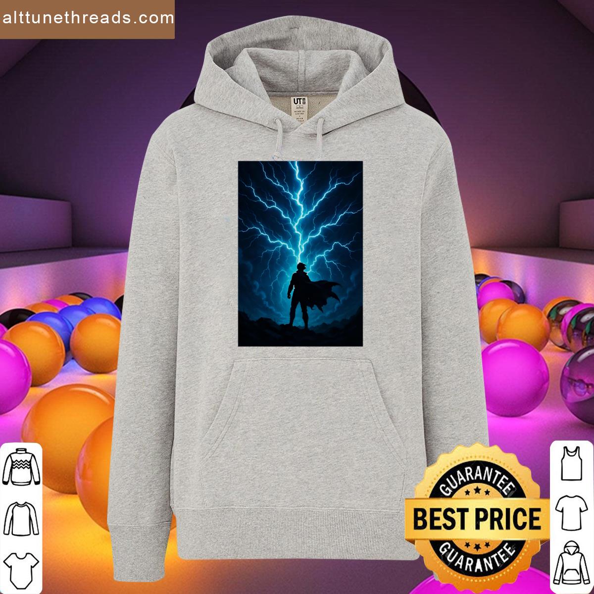 Electric Storm Hero In Epic Silhouette Power Surge Shirt