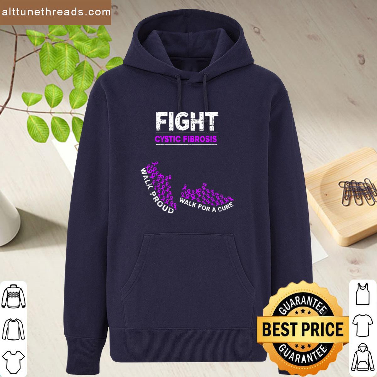 Fighht Cystic Fibrosis Awareness Purple Ribbon Men Women Kid Shirt