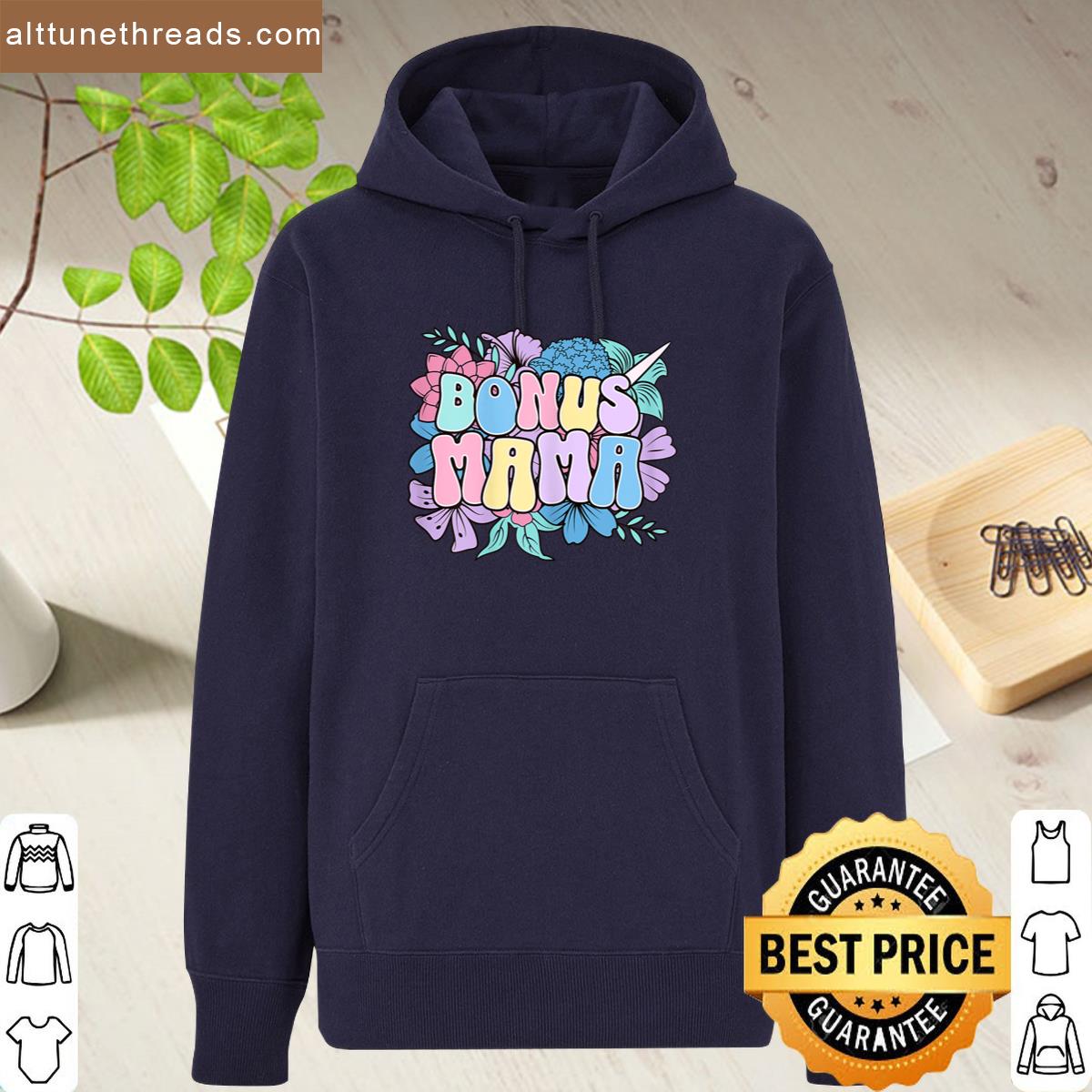 Floral Bonus Mama Cool Mothers Day Gifts For Bonus Mom Shirt