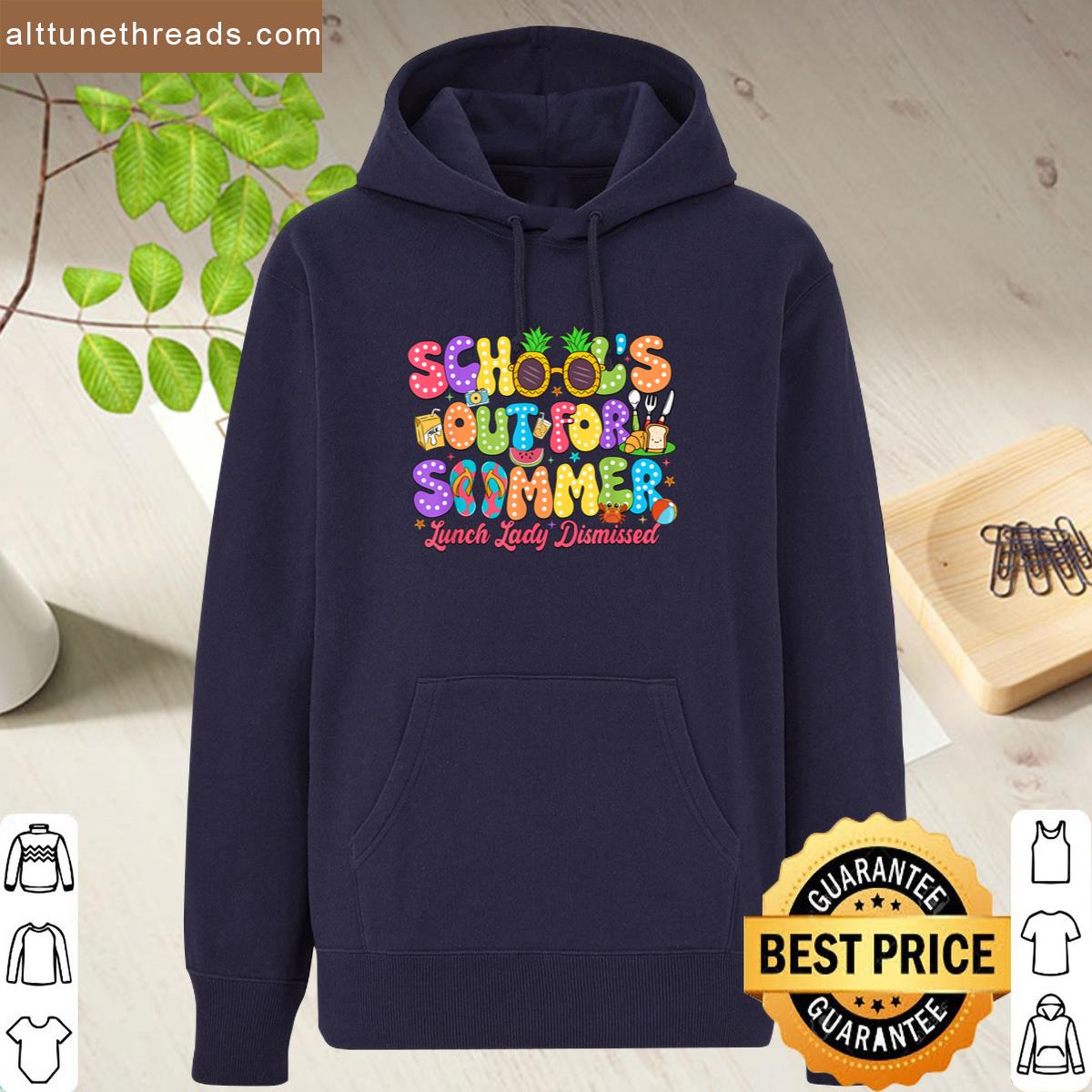Funny Schools Out For Summer Lunch Lady Dismissed Shirt