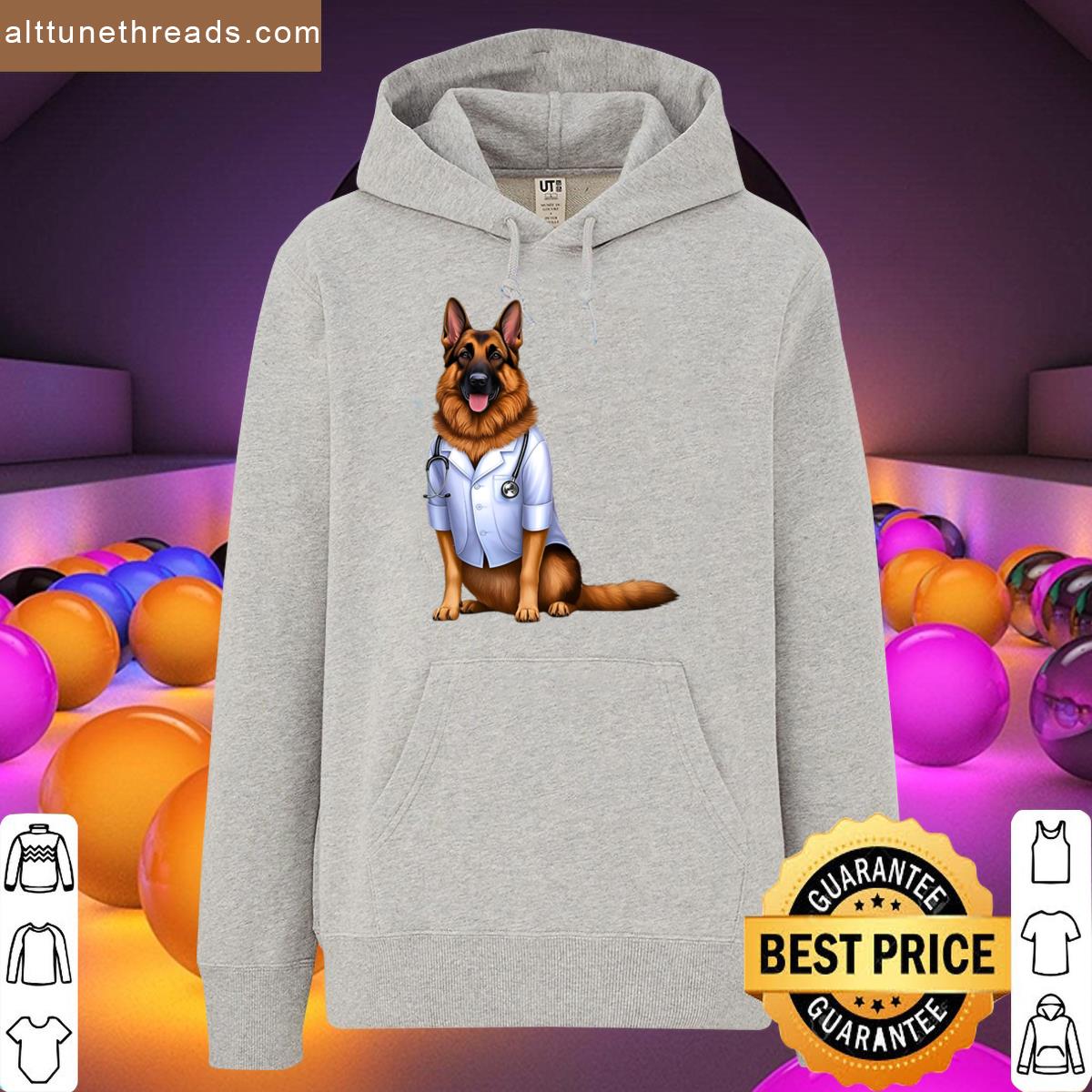 German Shepherd Doctor Cute Physician Dog Art For Dog Lovers Shirt