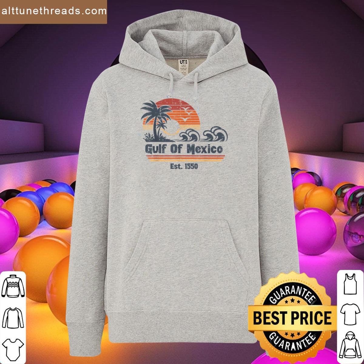 Gulf Mexico Est 1550 Beach Waves Retro Men Boys Kids Women Shirt