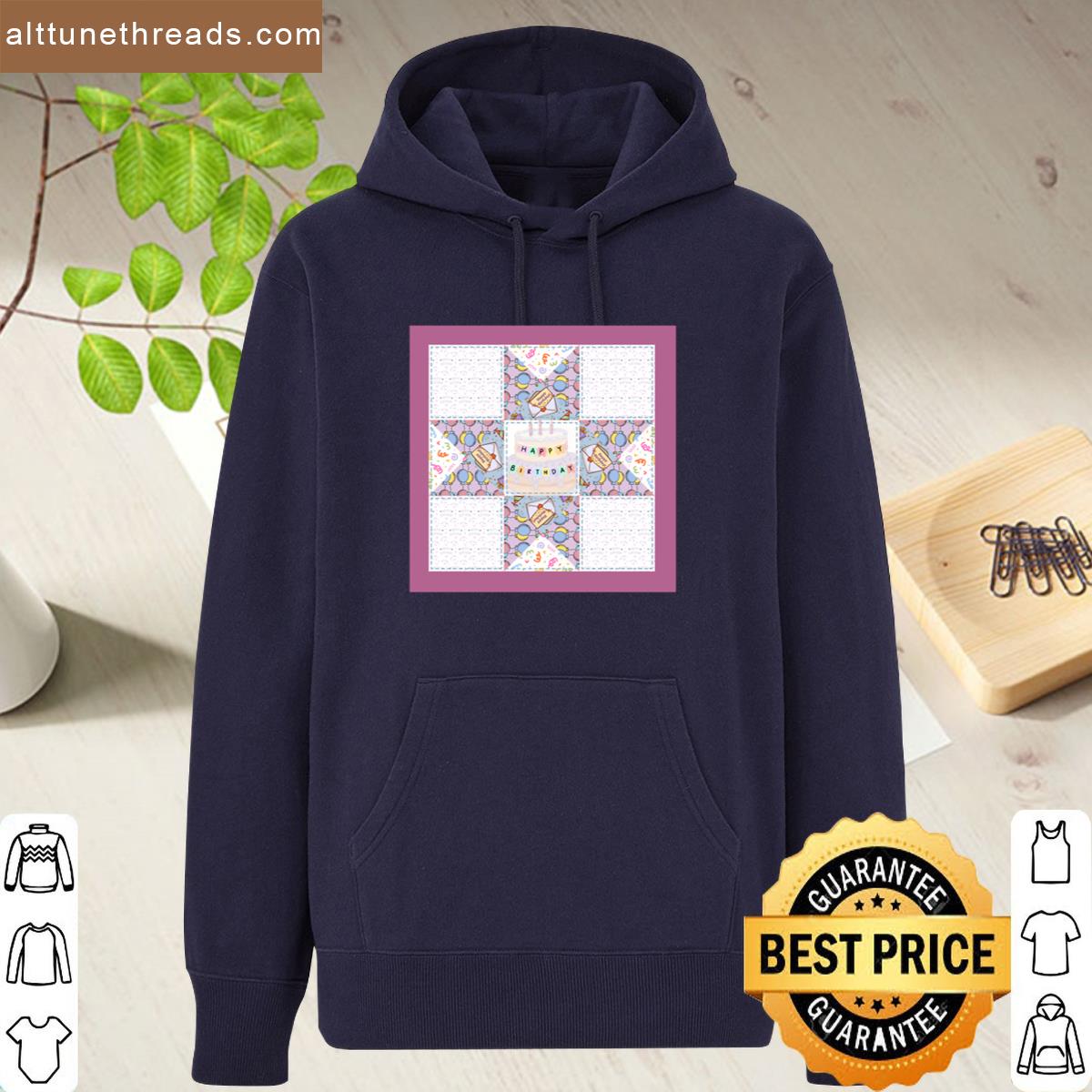 Happy Birthday Quilt Block Oversized Shirt