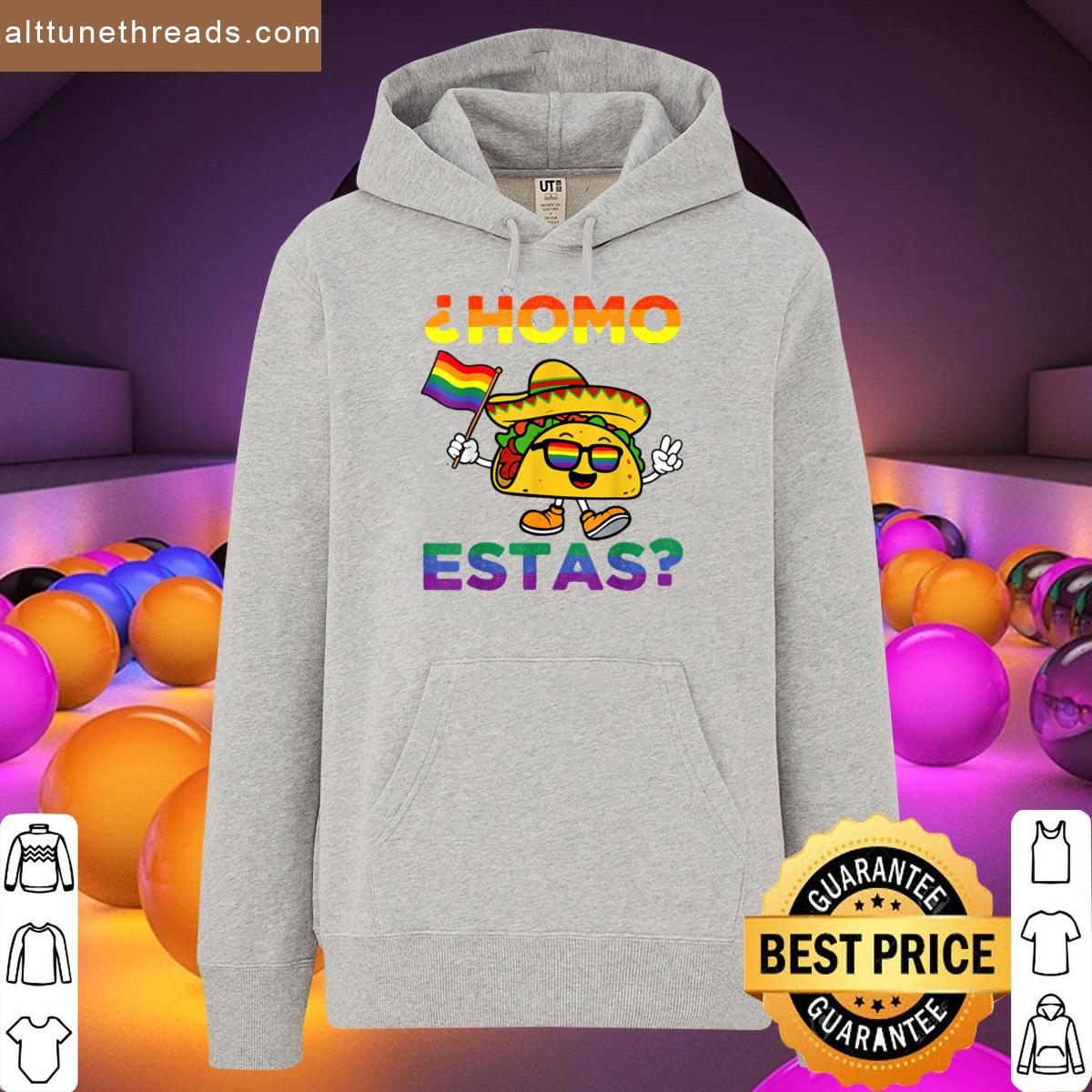 Homo Estas Funny Taco Rainbow Flag Sunglasses Gay Pride Lgbt Shirt