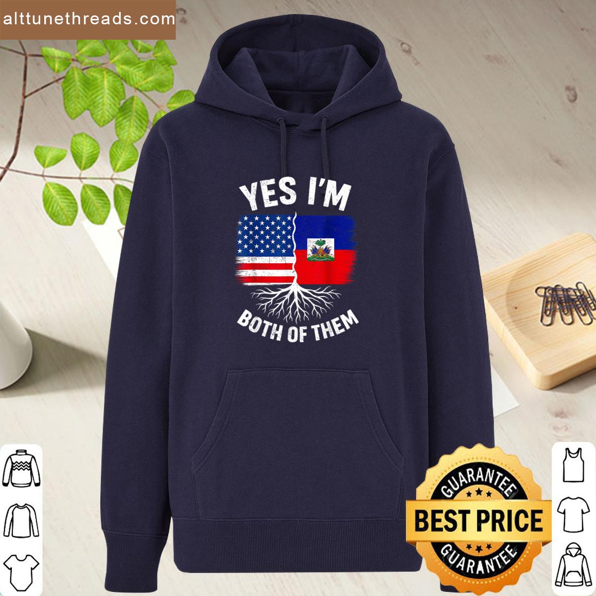 Im Both Of Them Usa Haiti Haitian Flag Day Mens Womens Kids Shirt