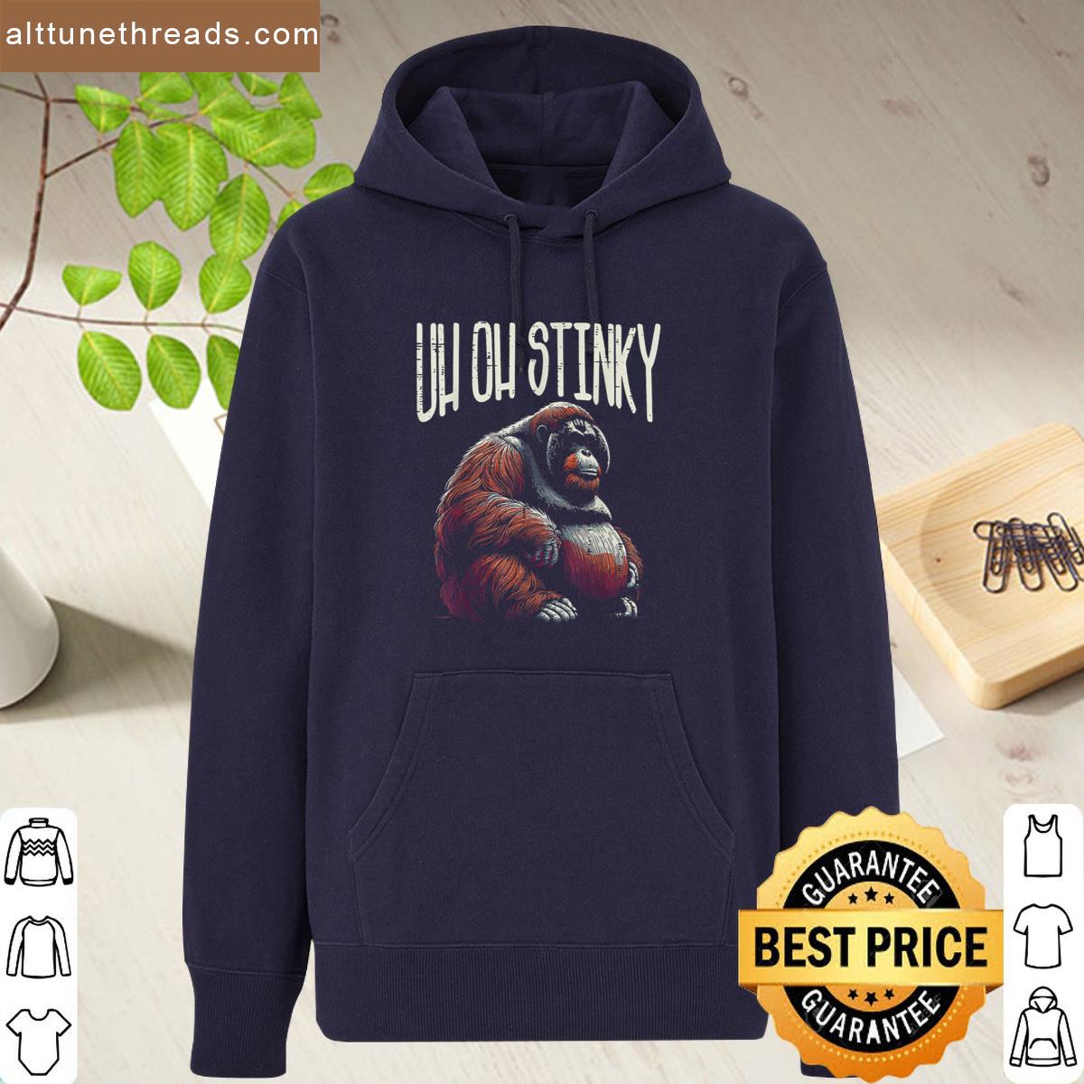 Inappropriate Orangutan Uh Oh Stinky Humor Joke Men Women Shirt