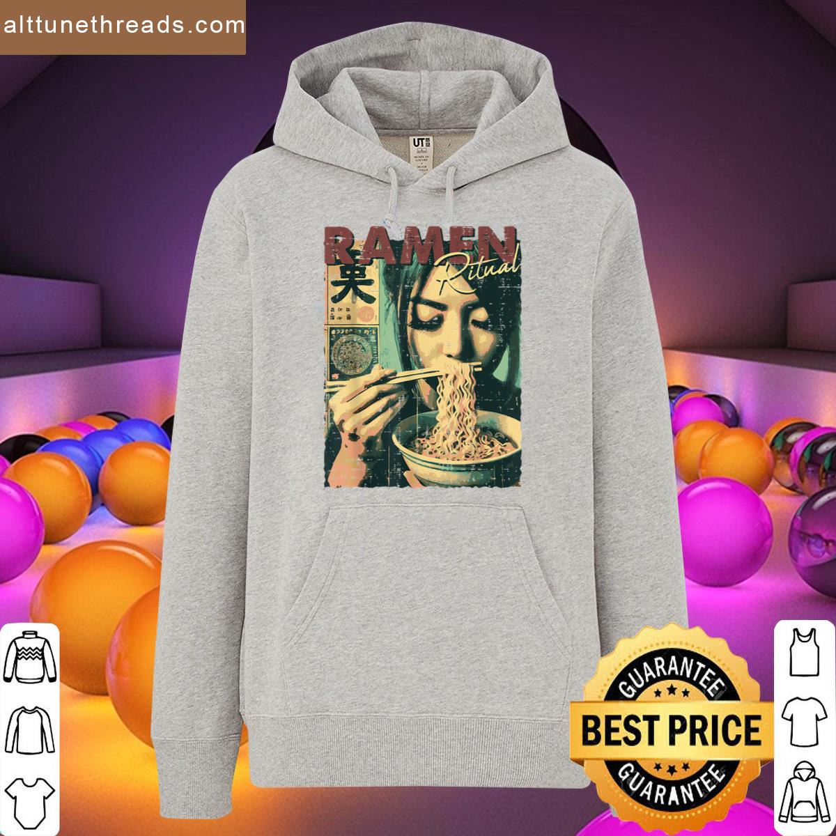 Japanese Woman Ramen Ritual Poster Art Food Women Girls Kids Shirt