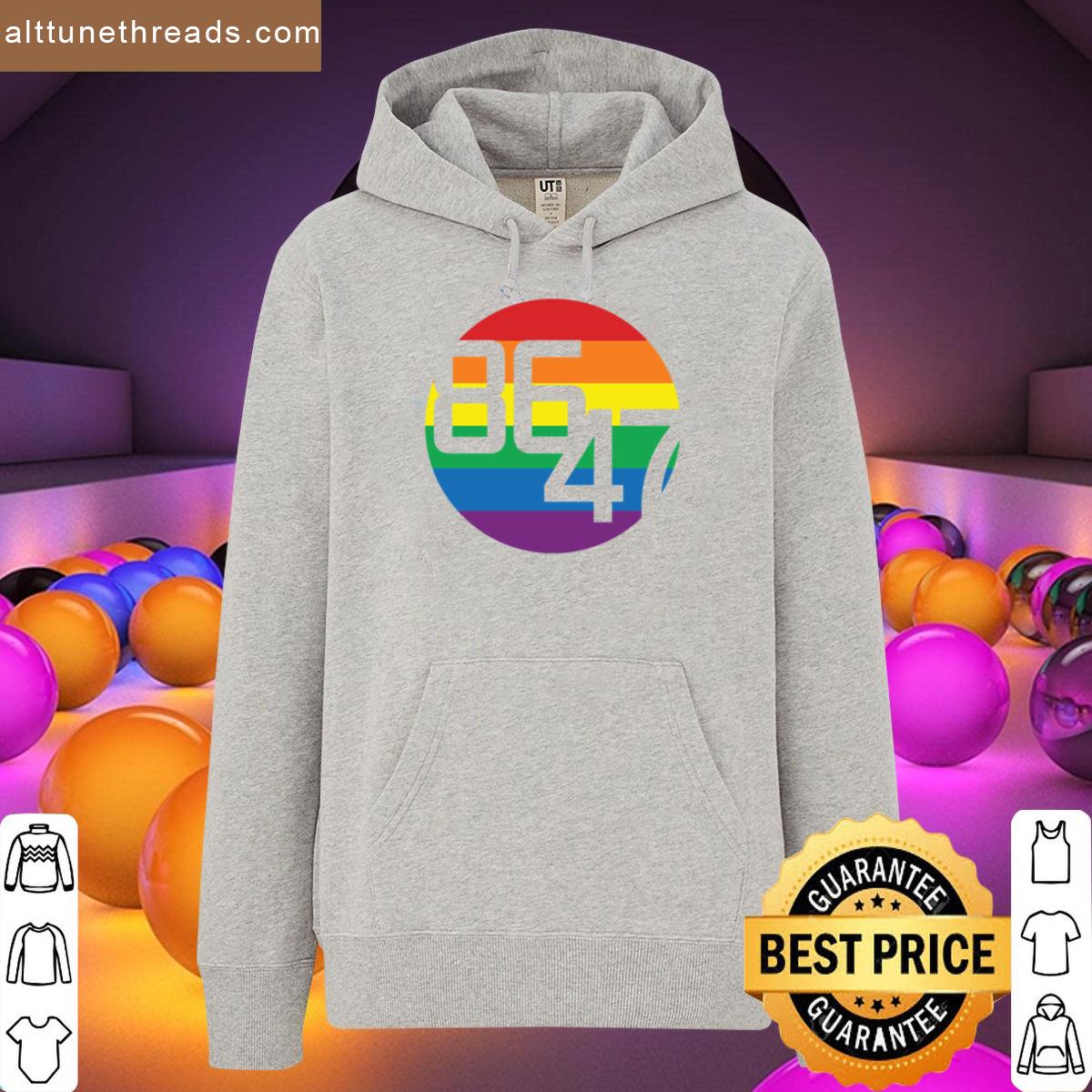 8647 Pride Flag Dot Oversized Shirt