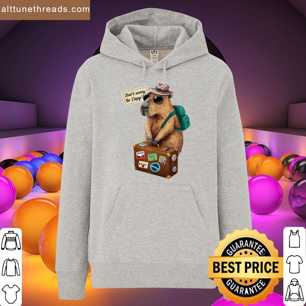 Dont Worry Be Capy Funny Capybara Travel Shirt