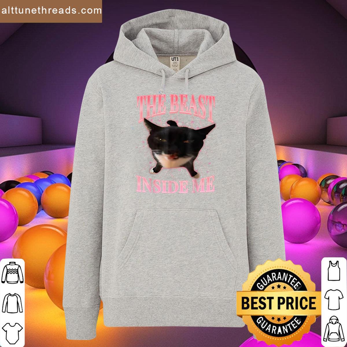 Funny Cats Humor The Beast Inside Me Cute Silly Cat Meme Shirt