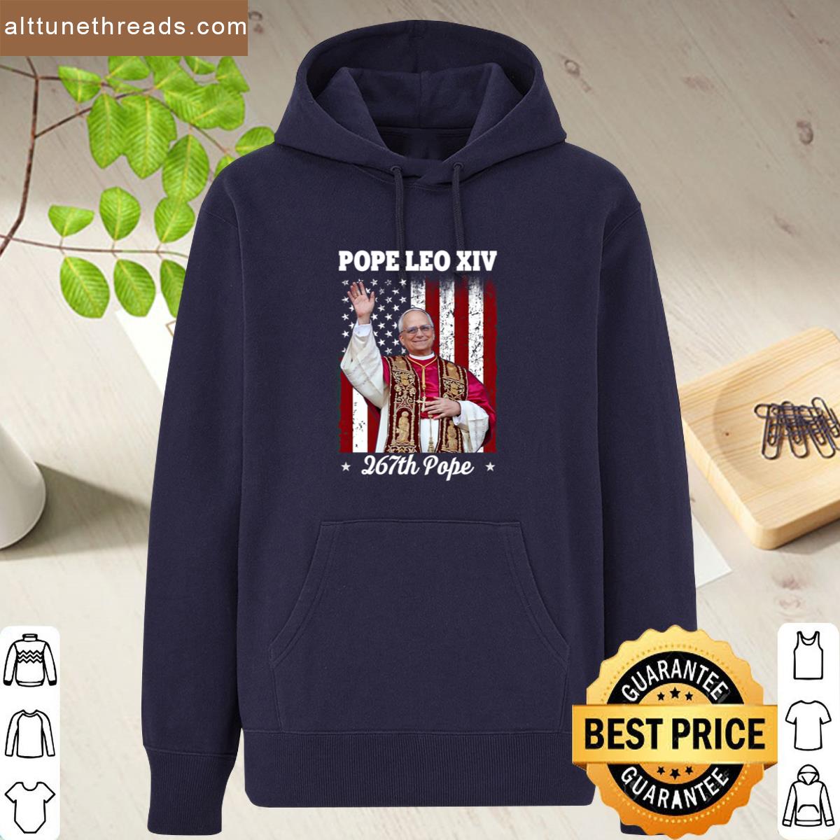 New Pope Leo Xiv Robert Prevost American Flag Shirt