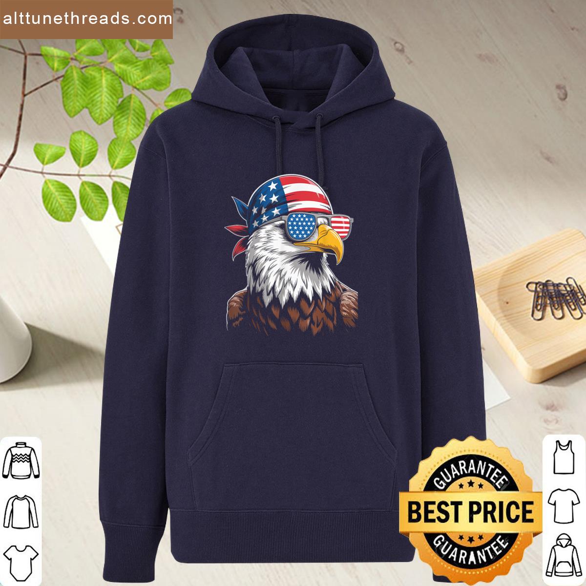 Patriotic Eagle Usa Sunglasses Bandana 4th Of July Shirt