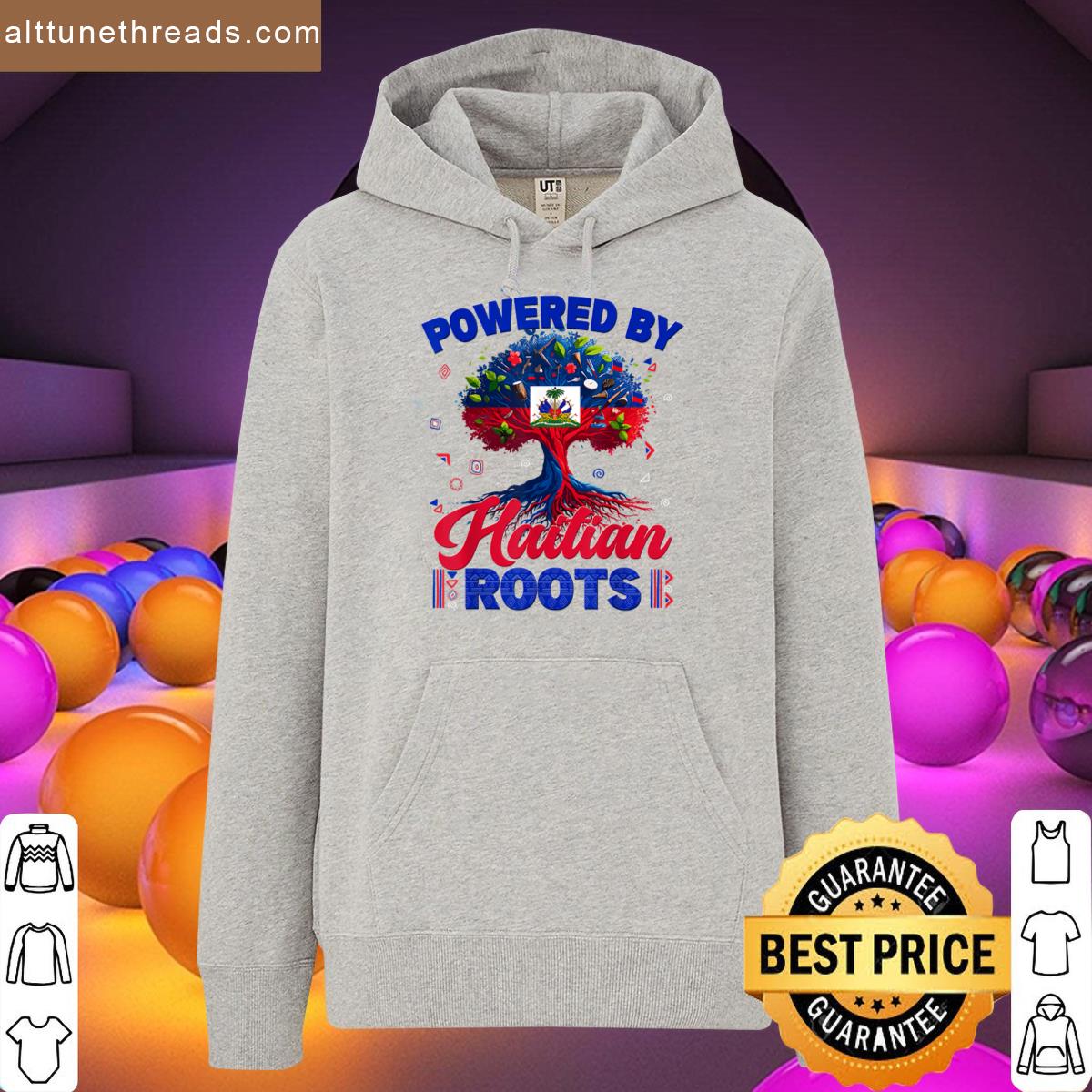 Powered By Haitian Roots Haiti Flag Day Tree Men Women Kid Shirt