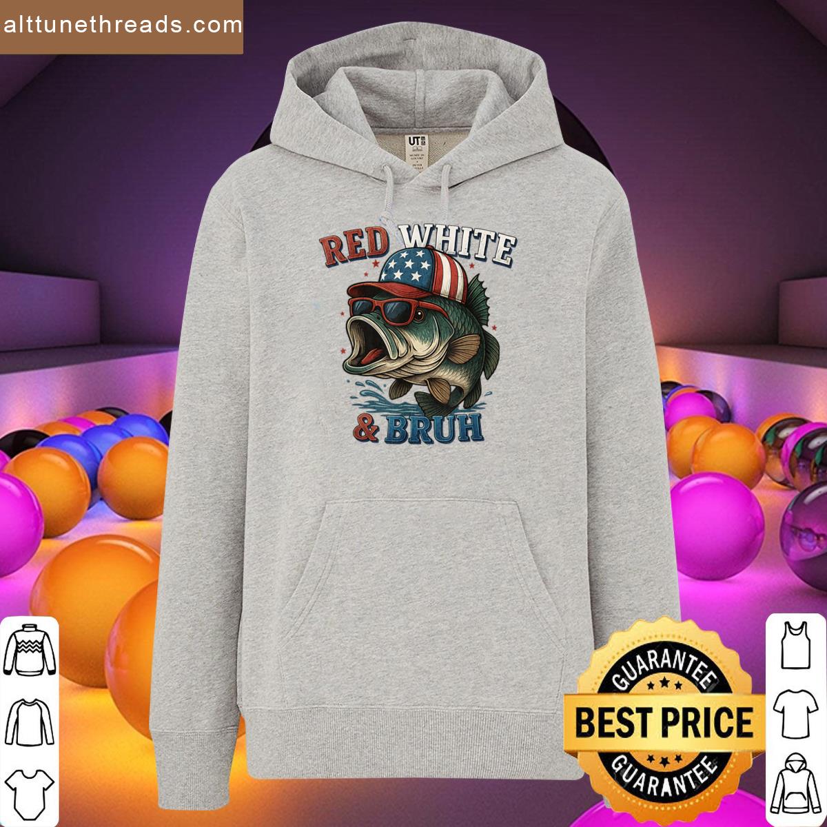 Red White Bruh America Fish 4th Of July Shirt