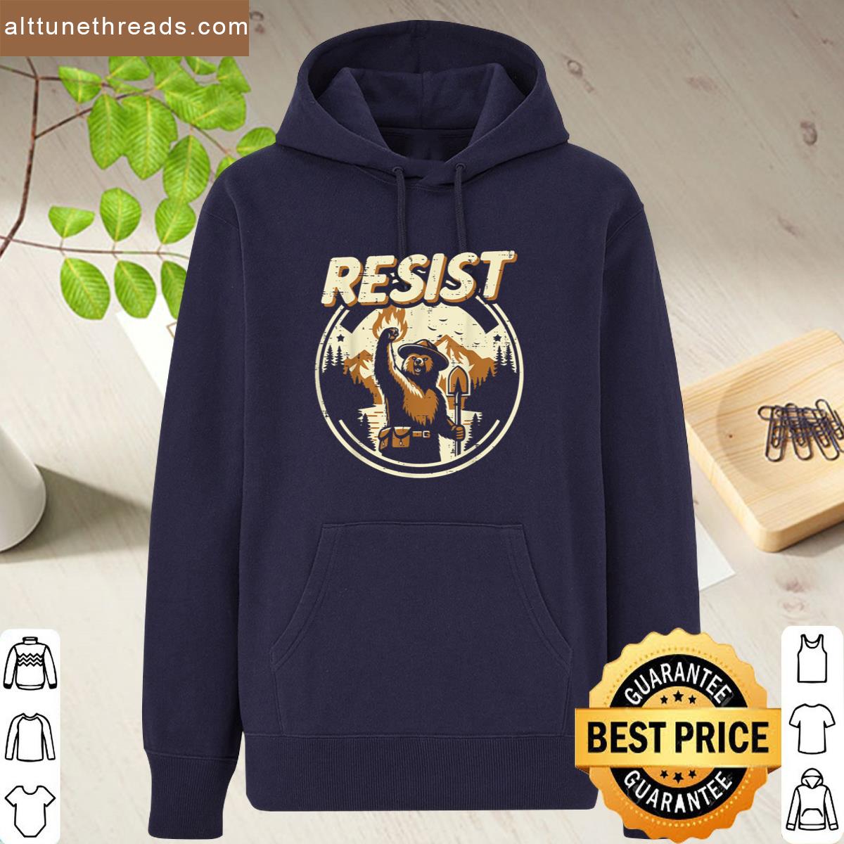 Resist Bear Ranger Fist Protest Civil Rights Men Women Kids Shirt
