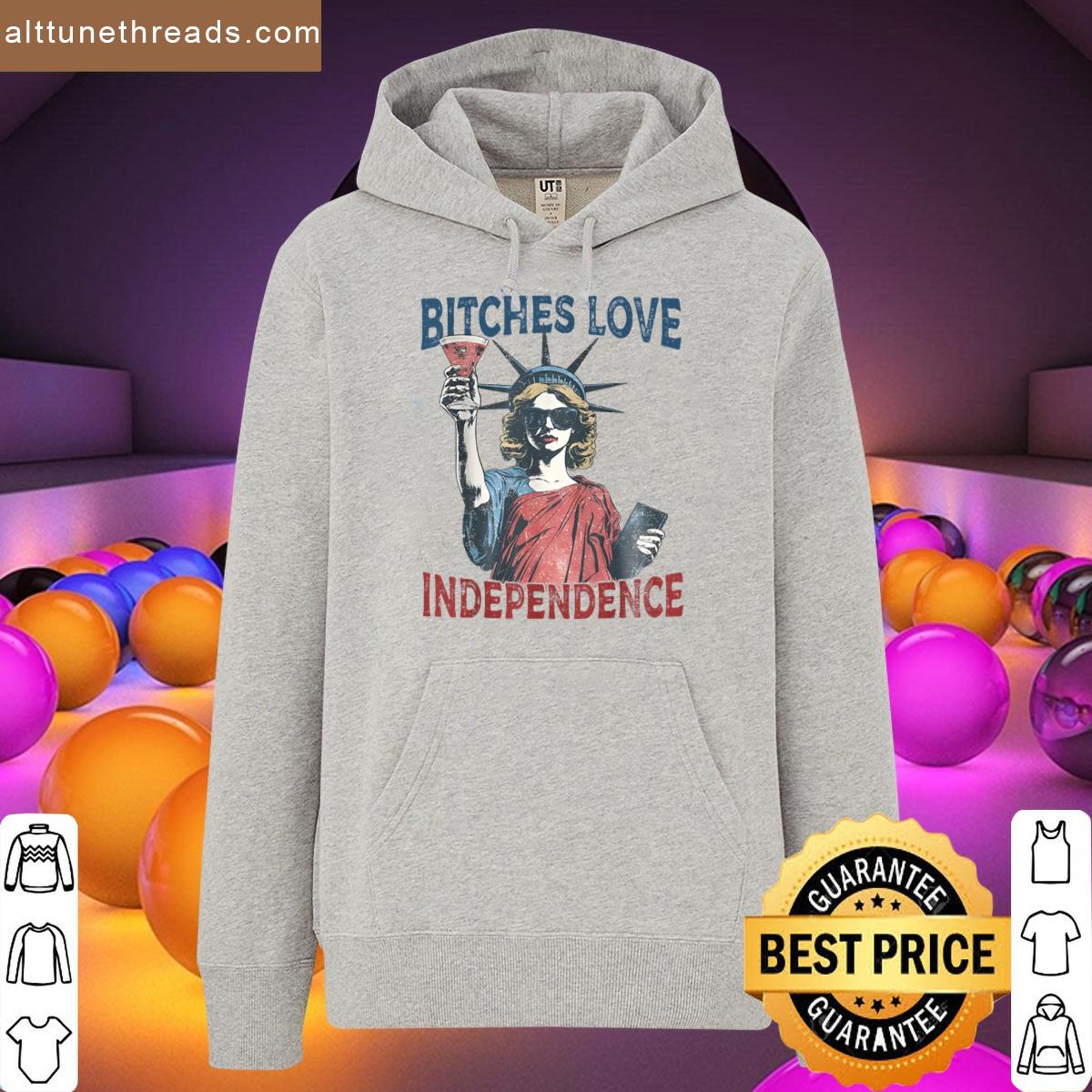 Retro Bitches Love Independence Funny 4th Of July Shirt