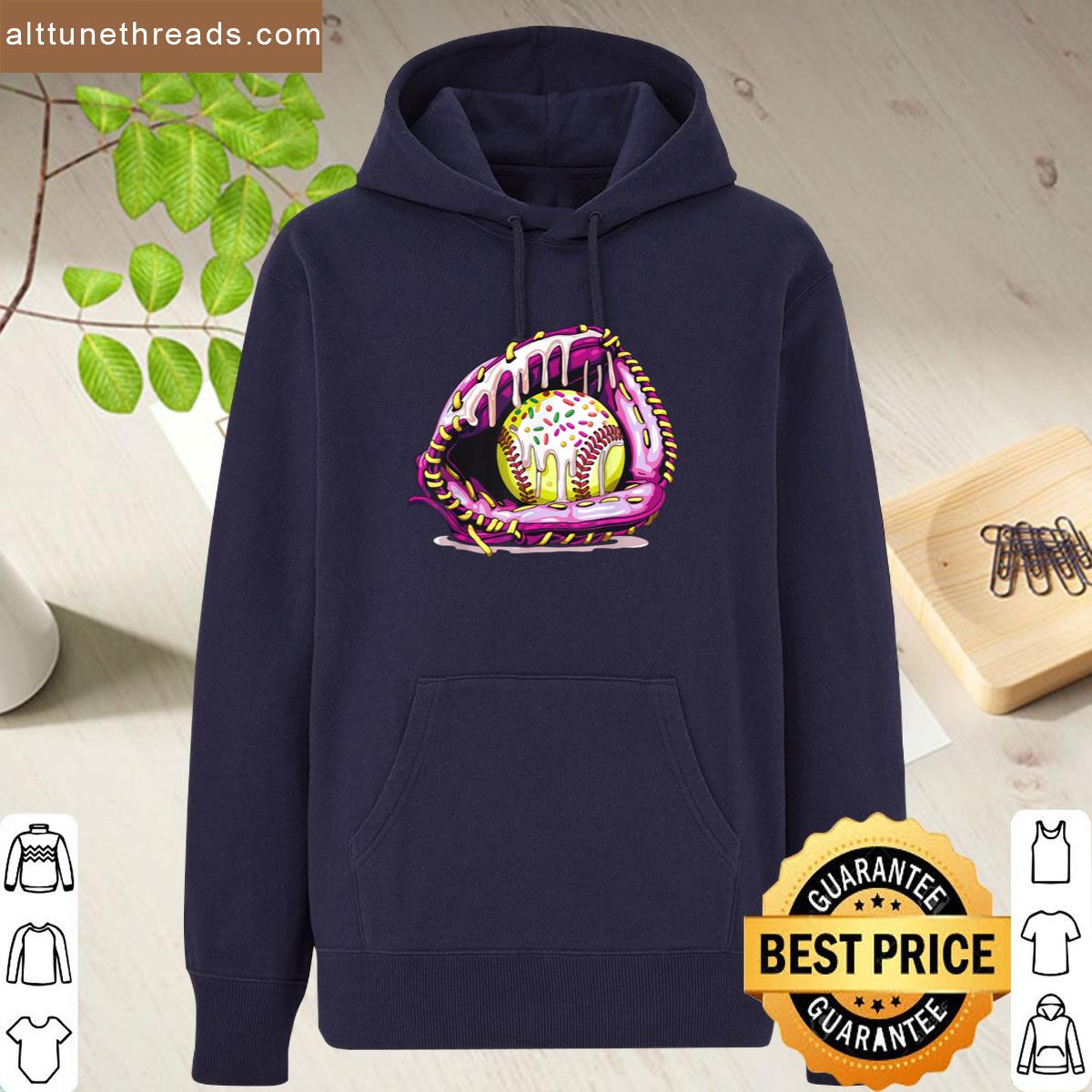 Softball Drip Ice Cream Sprinkles Softball Glove Shirt