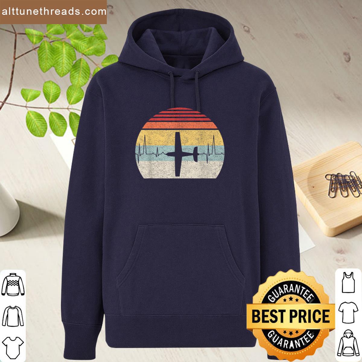 Vintage Retro Pilot Heartbeat Shirt