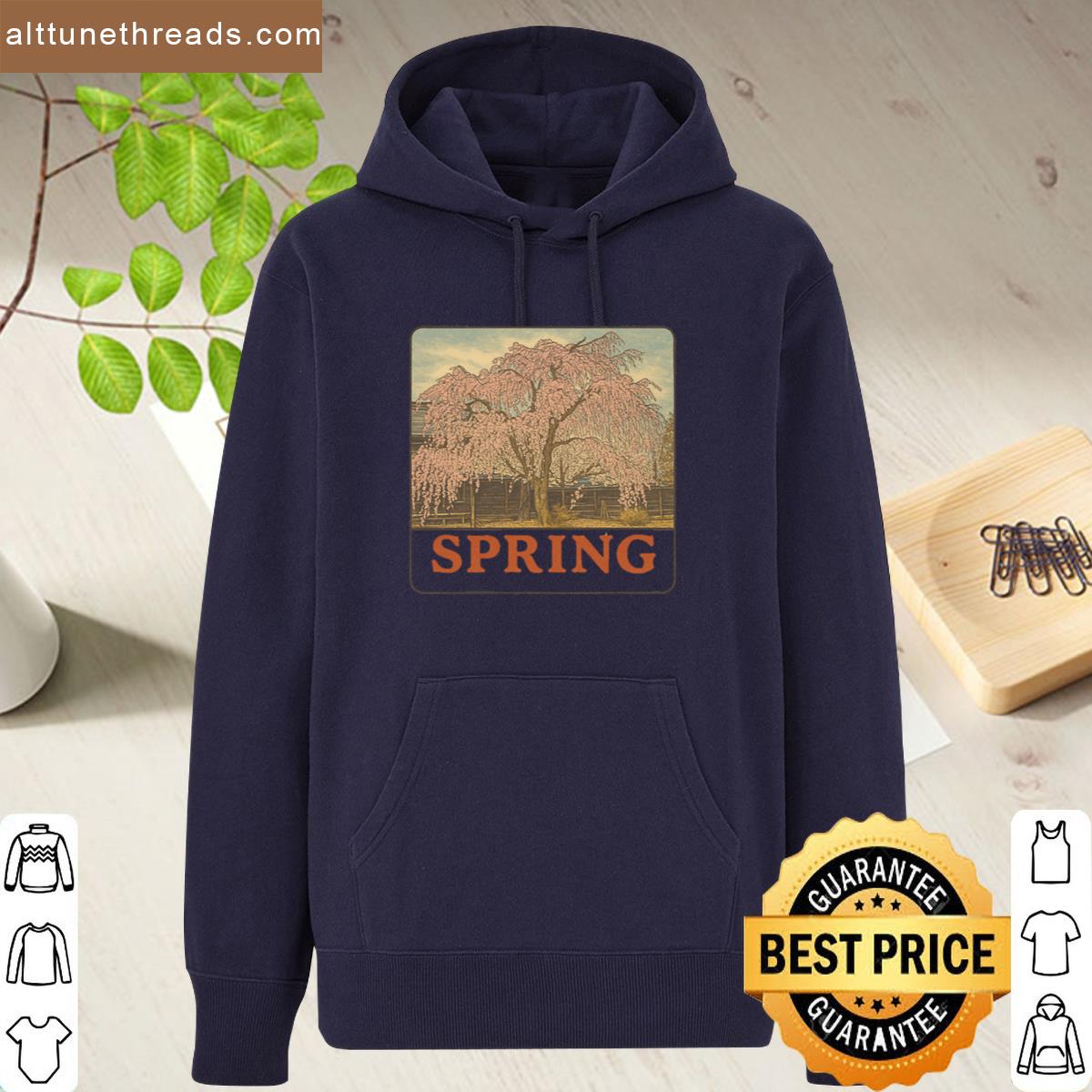 Weeping Cherry Spring Nostalgic Spring Arrival Retro Style Shirt