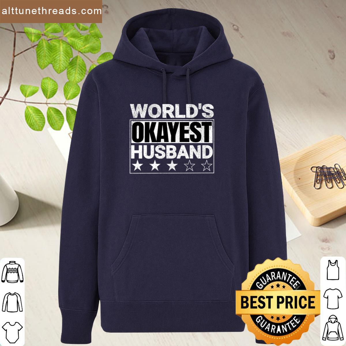 Worlds Okayest Husband Funny Saying Shirt