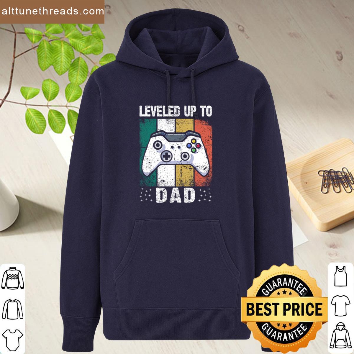 Leveled Up To Dad New Dad First Time Daddy Gift Idea Shirt