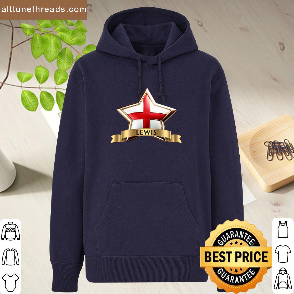 Lewis Star Crest Shining English Heritage With Bold Family Pride Shirt