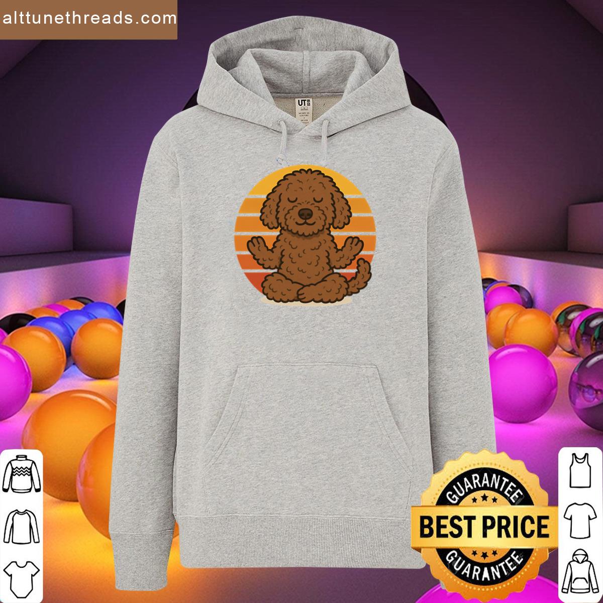 Meditating Water Dog Sunset Zen Vibes Shirt
