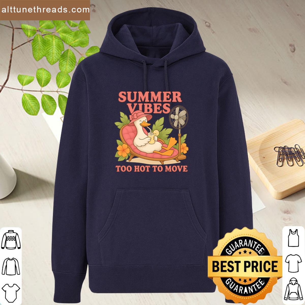 Summer Vibes Too Hot To Move Duck Shirt