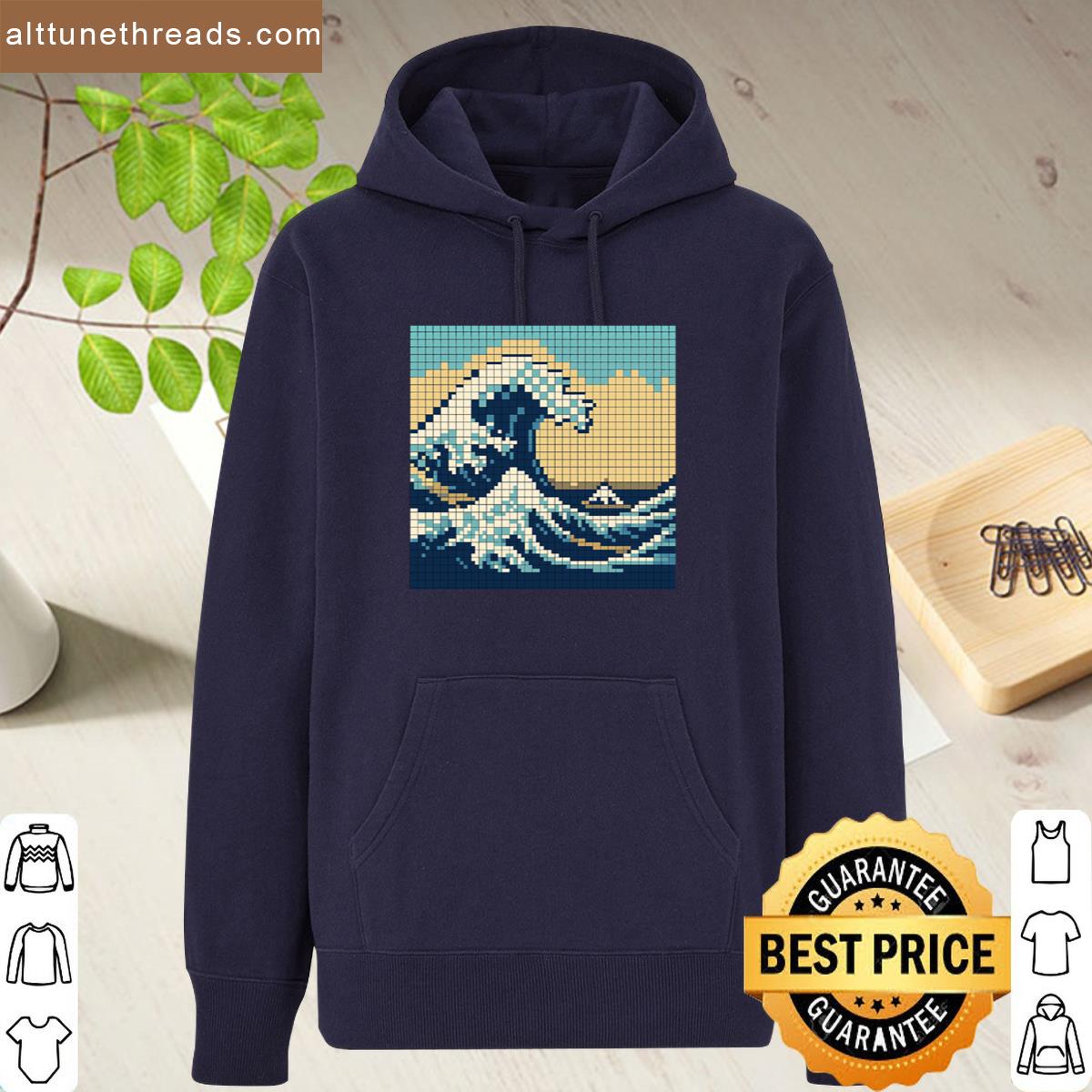 The Great Wave Of Kanagawa Retro Pixel Art Edition Shirt