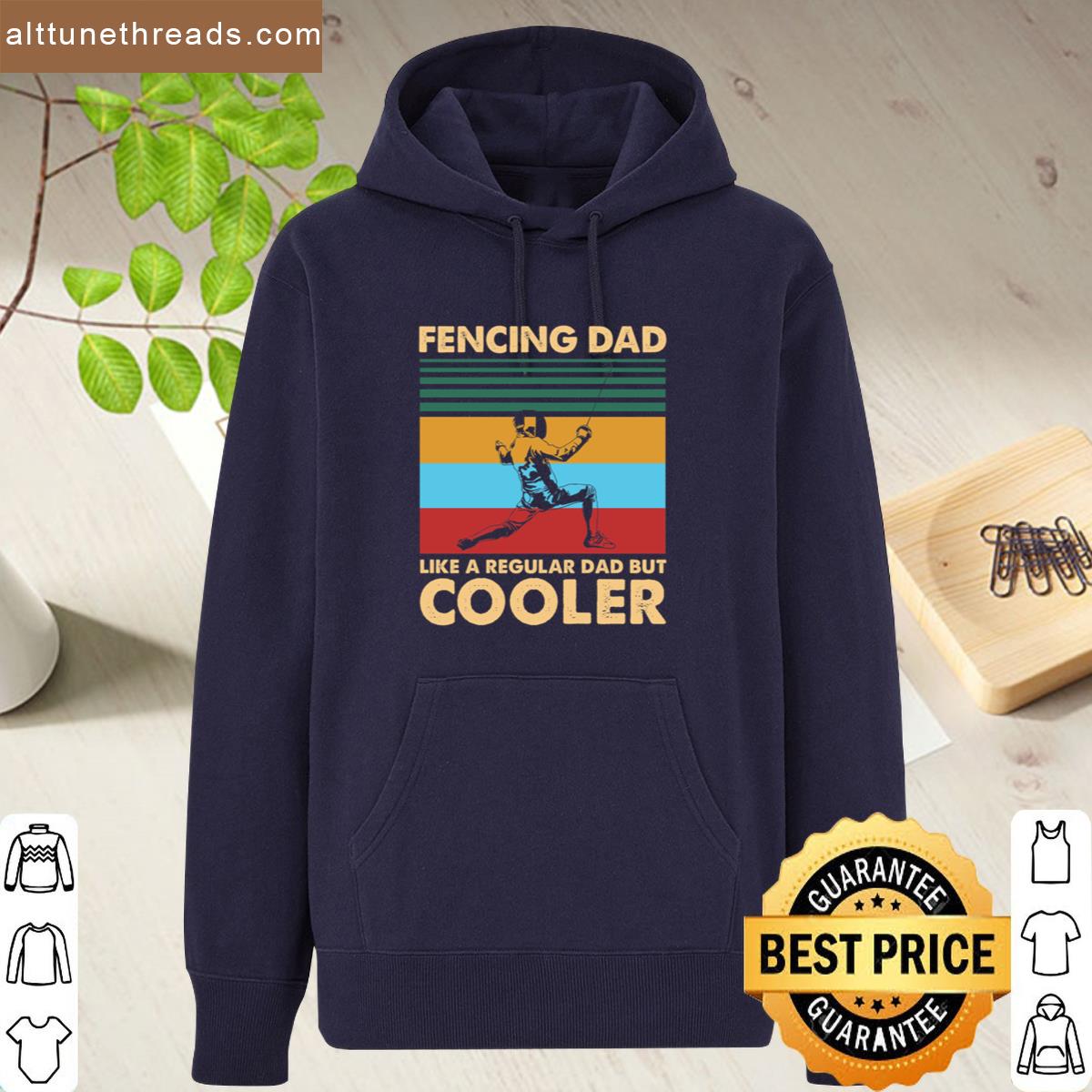 Vintage Fencing Dad Funny Fencer Fathers Day Gift Shirt