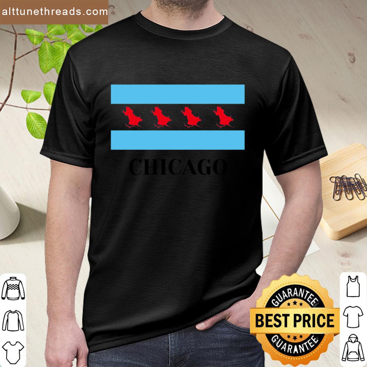 Iconic Chicago Rat Hole Chicago Flag Oversized Shirt