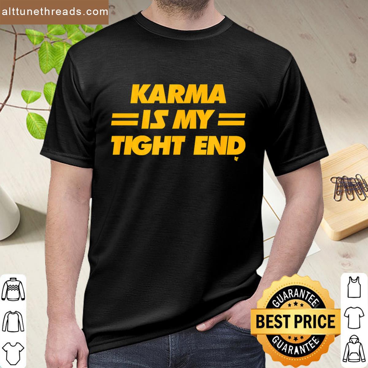 Karma Is My Tight End Taylor And Kelce Travis Kelce Football Gift Trending America Football Shirt