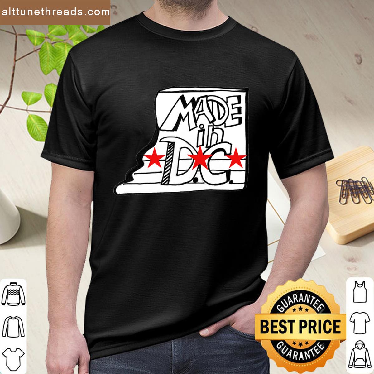 Made In Dc Doodle With Red Stars Shirt