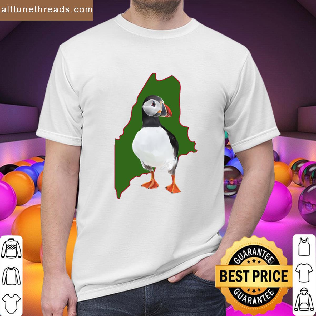 Maine Puffin Oversized Shirt