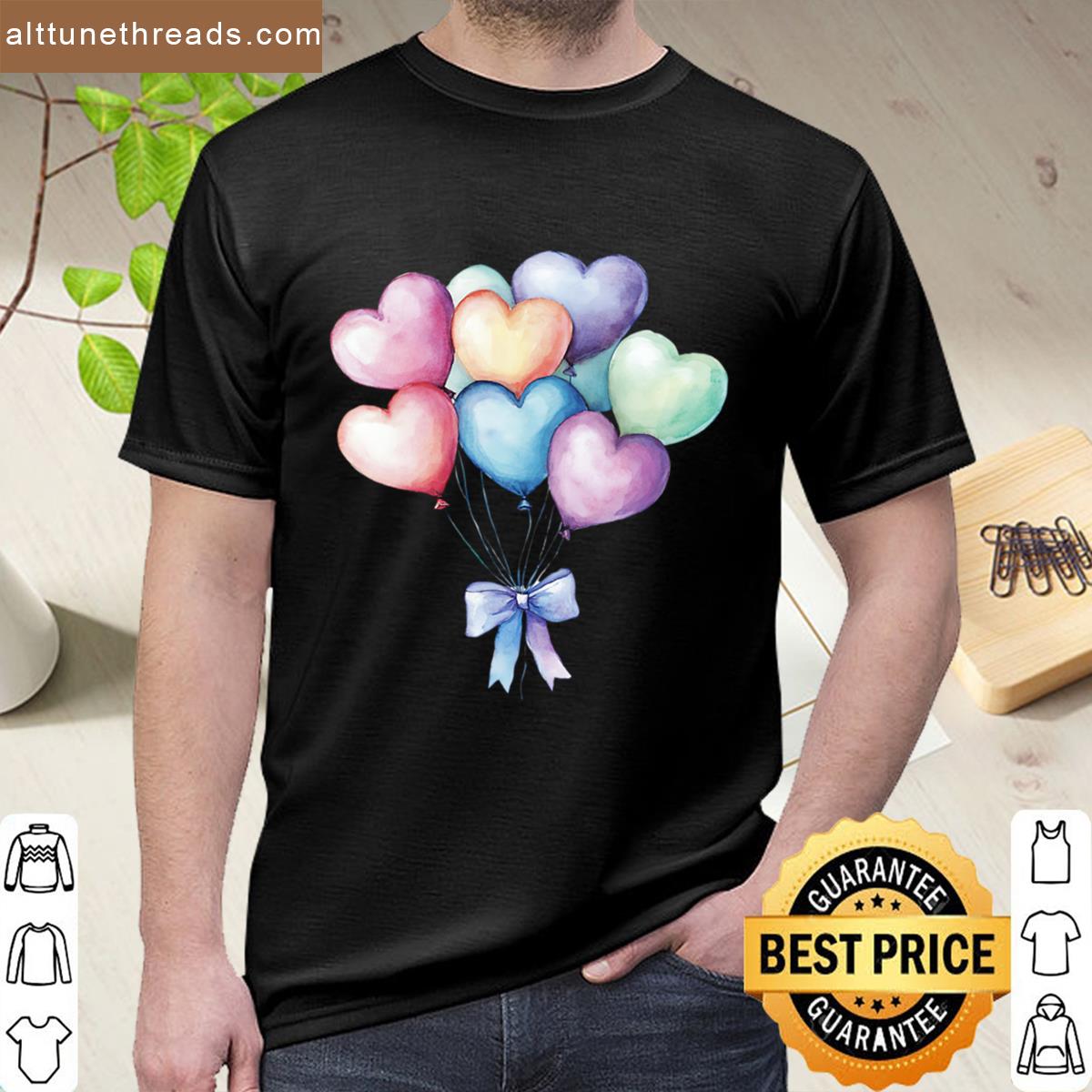 Multi Colored Heart Balloons Shirt