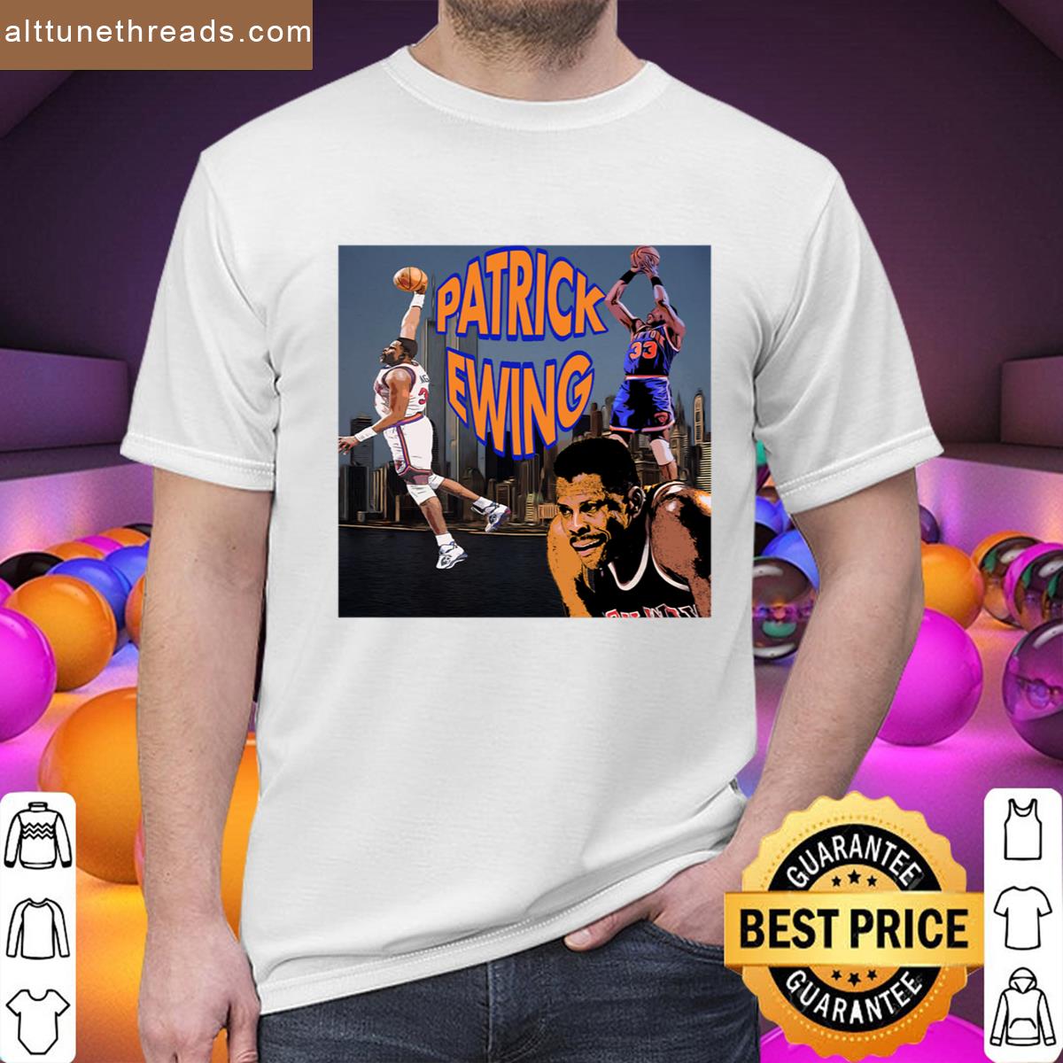 Patrick Ewing Towering Over Nyc Shirt