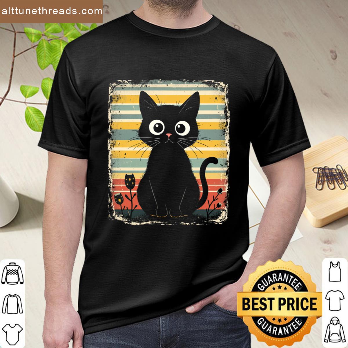 Playful Cat Stripes Shirt