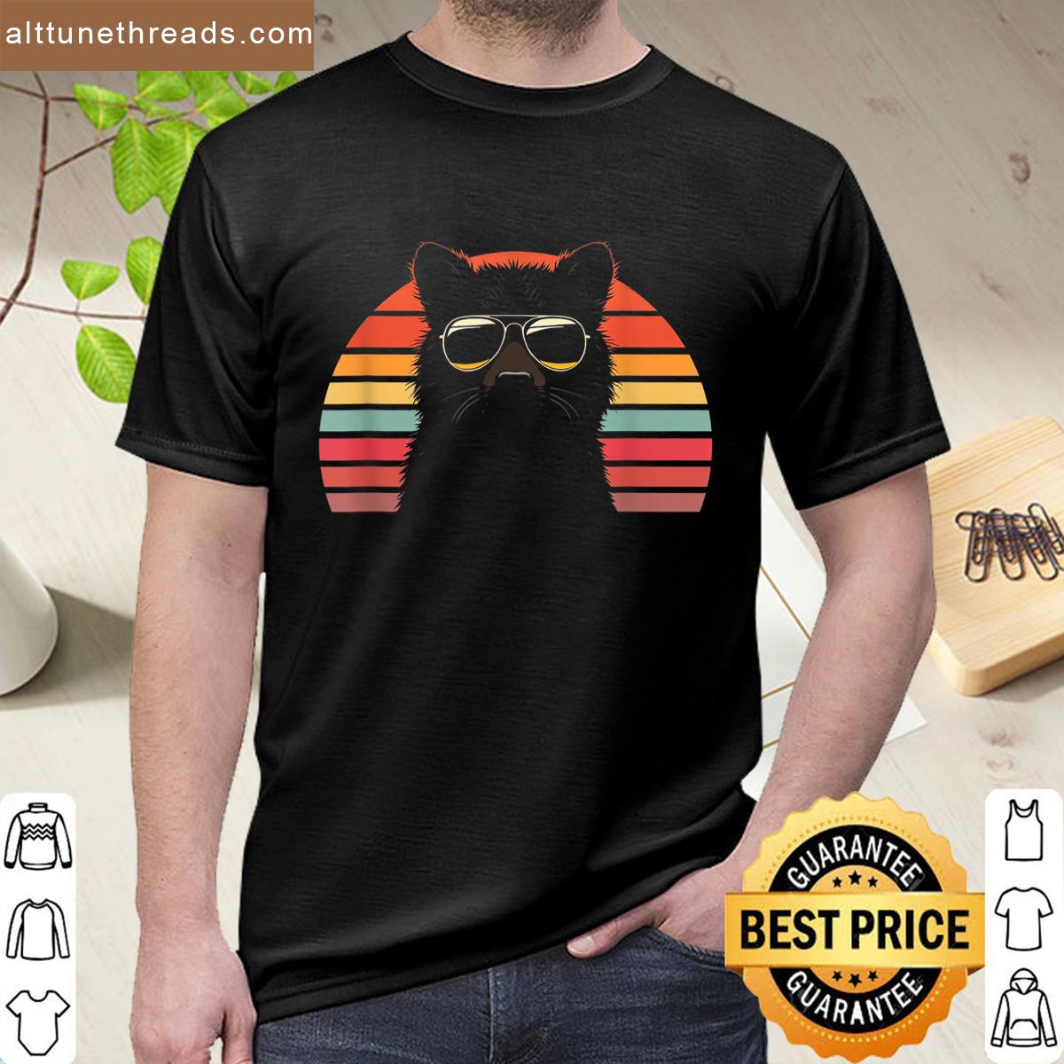 Retro Inspired Cat Design Shirt