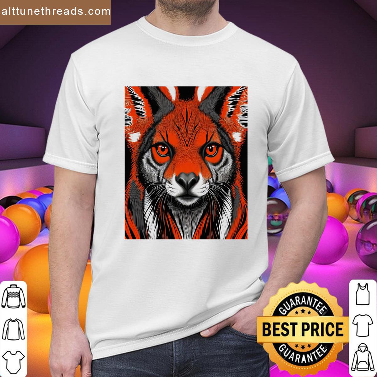 Scarlet Graceful Red Kangaroo Graphic Shirt