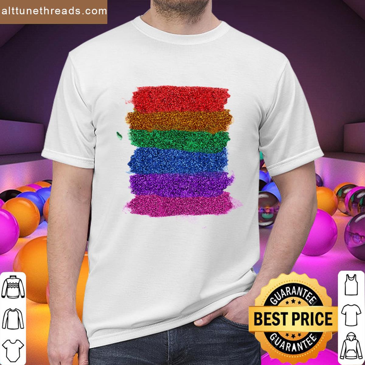 Sparkly Rainbow 6th Coming Out Anniversary Shirt