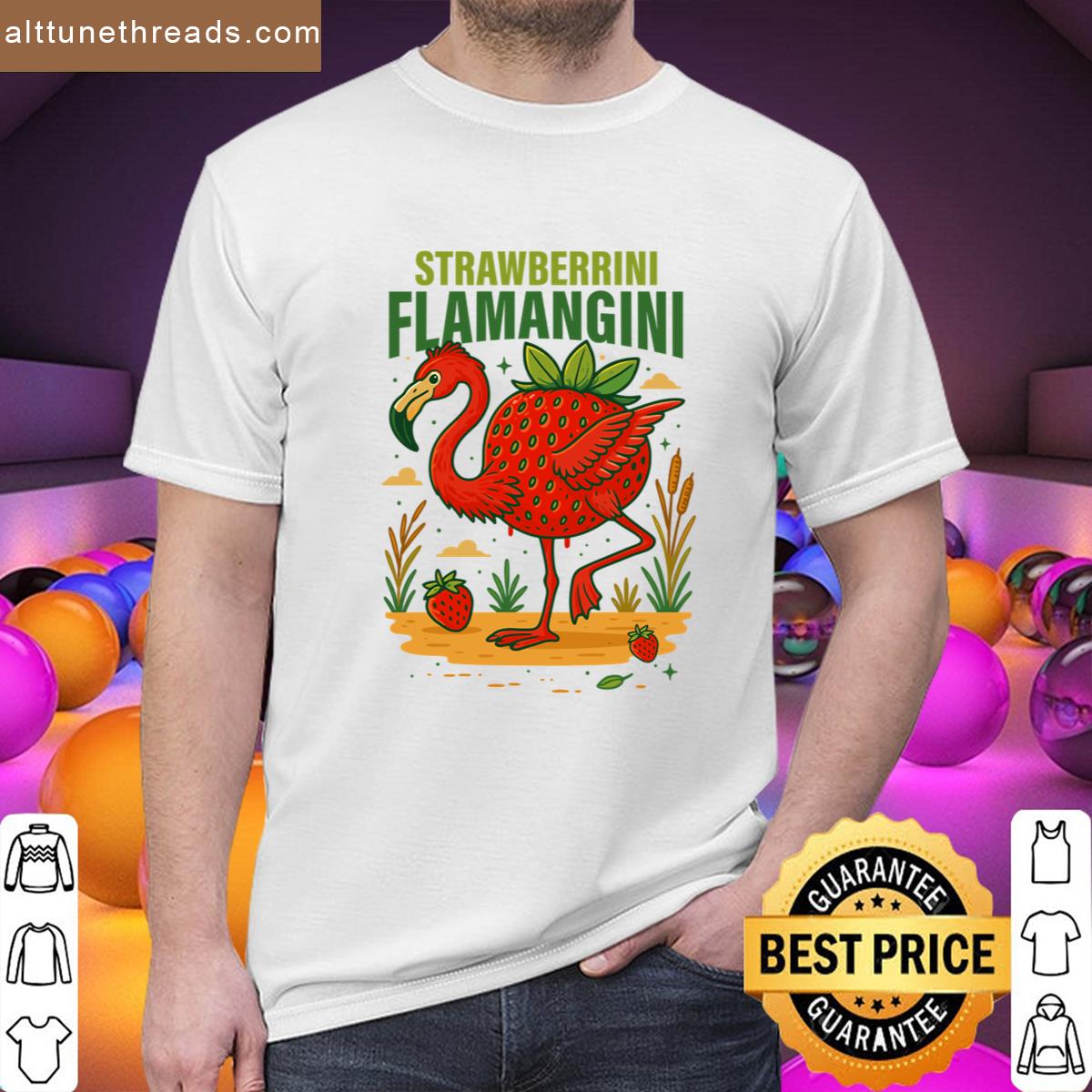 Strawberrini Flamangini Italian Brainrot Memes Shirt